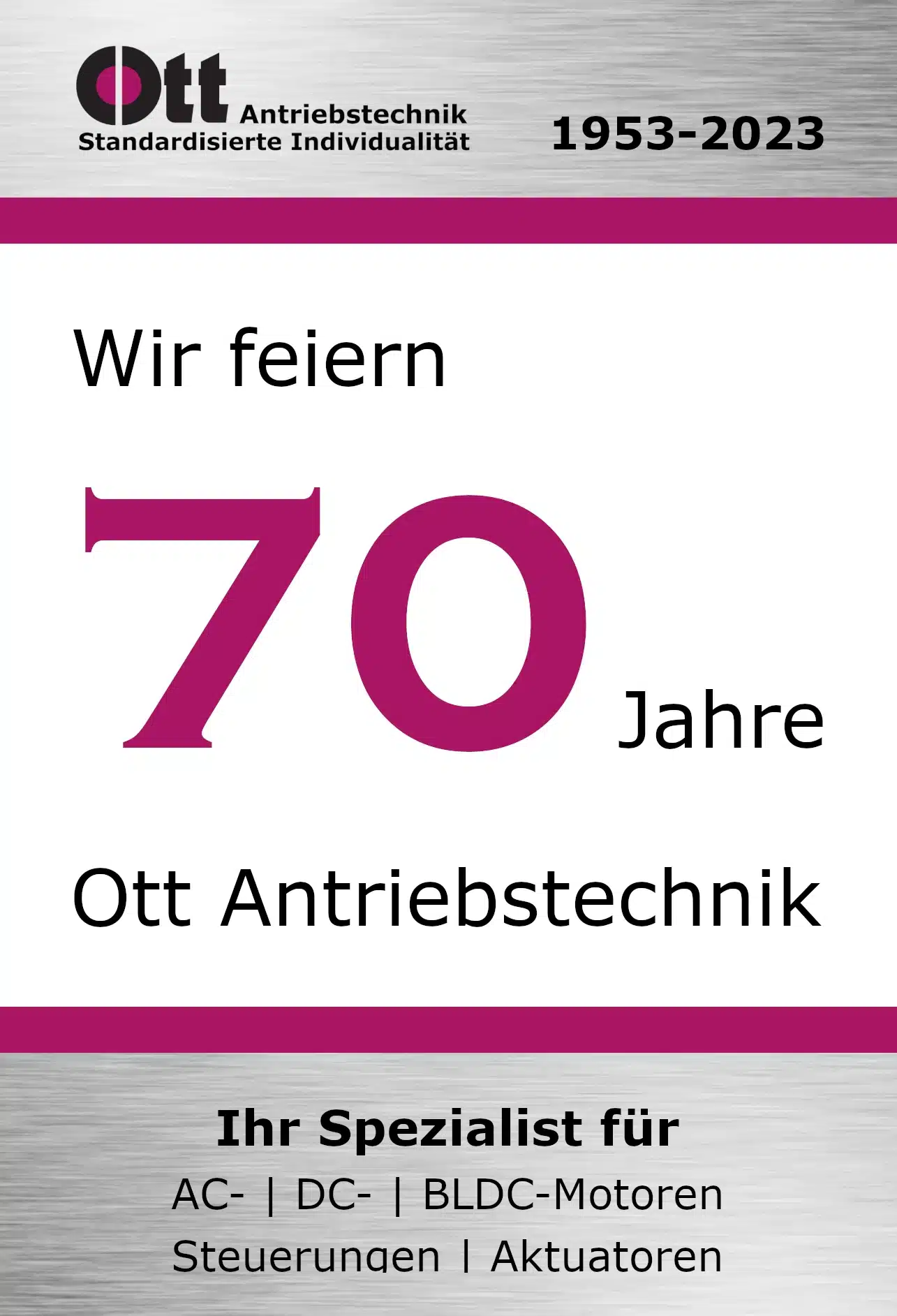 70 Jahre Ott Antriebstechnik