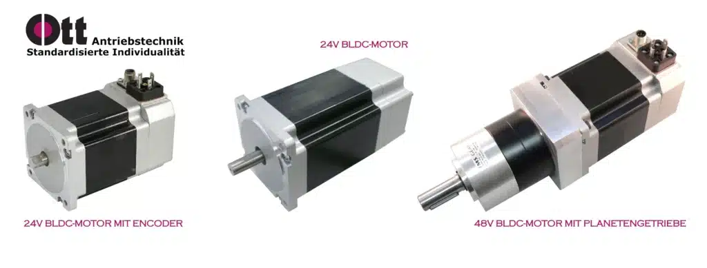 verschiedene BLDC-Motoren von Ott Antriebe