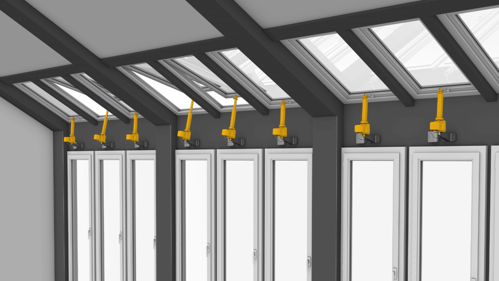 Applikationsbeispiel: Lüftungsklappen & Sonnenschutzsystems